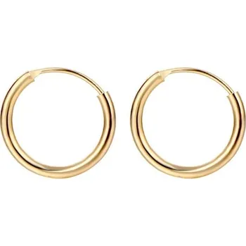 Náušnice Dámské kruhové náušnice H790 zlatá 12 mm