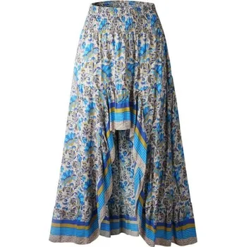 Dámská sukně Dámská asymetrická maxi sukně se vzorem modrá M