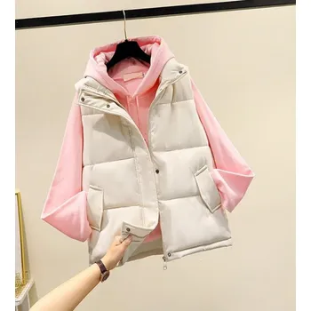 Dámská vesta Dámská prošívaná vesta P2025 krémová XS