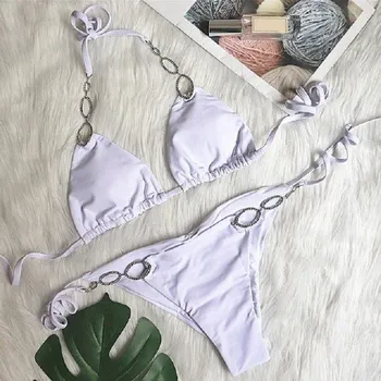 Dámské plavky Dámské bikiny P630 bílá S