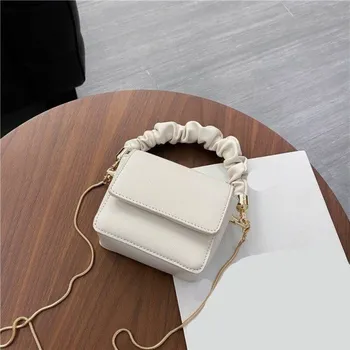 Kabelka Dámská kožená mini kabelka M1785 krémová