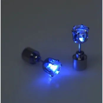 Náušnice Dámské svítící náušnice modrá