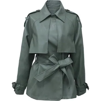 Dámská casual bunda Dámská bunda z umělé kůže P1454 S