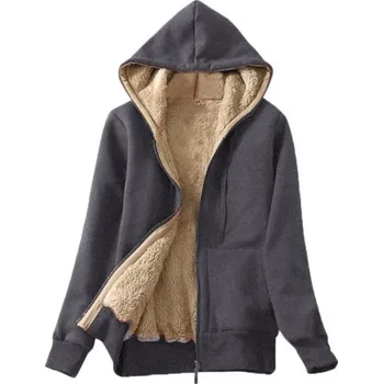 Dámská mikina Dámská mikina s kožíškem A11 tmavě šedá M