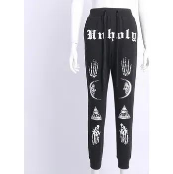 Dámské černé tepláky s potiskem XS