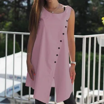 Dámská halenka Dámská halenka s módním rozparkem růžová XXL