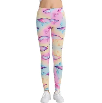 Dámské legíny Dámské 3D legíny s potiskem kapající vody