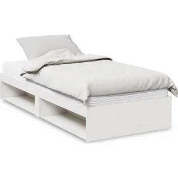 Postel vidaXL Válenda s matrací 90 x 200 cm masivní borovice [3324596] Barva: Bílá