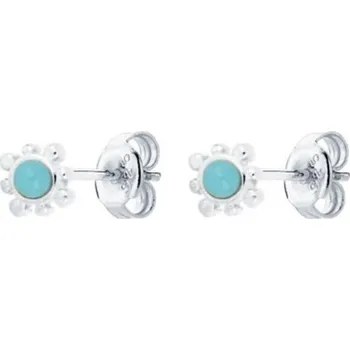 Náušnice Dámské náušnice s tyrkysem stříbrná 4