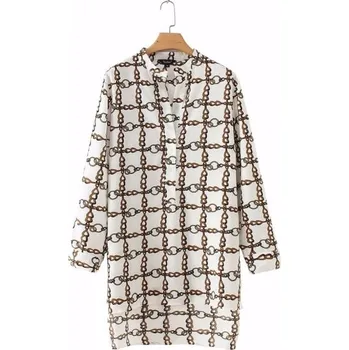 Dámská halenka Dámská dlouhá halenka se vzorem S