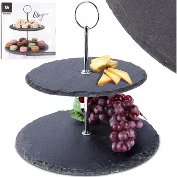 Podnos Kamenná na ovoce Dort 2-patrová Dekorativní ORION 23 cm