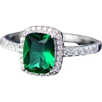 Prsten Dámský prstýnek D1112 zelená 8