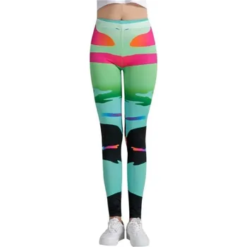 Dámské legíny Dámské 3D legíny s barevným potiskem