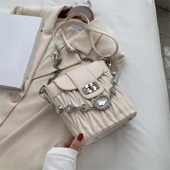 Kabelka Dámská kožená kabelka M896 béžova