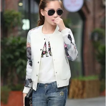 Dámská casual bunda Dámská stylová bunda s knoflíky J1065 bílá XXS