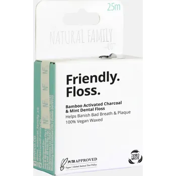 Zubní nit Jack N' Jill Zubní nit NFco. Friendly Floss s bambusem, aktivním uhlím a mátou
