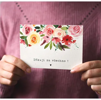 Cukrfree přáníčko Děkuji za všechno