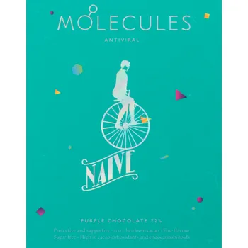 Čokoláda Naive fialová bioaktivní čokoláda bez cukru 72 % antiviral molecules 20 g