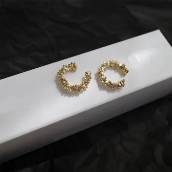 Náušnice Dámské kruhové náušnice G1234 zlatá