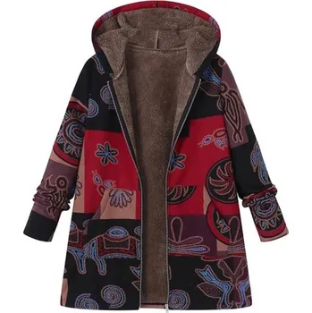 Dámská bavlněná bunda J1659 červená 3XL