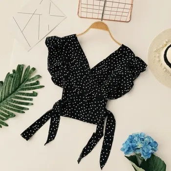 Dámská halenka Dámská módní halenka s puntíky černá