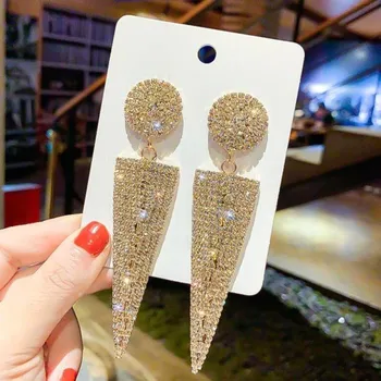 Náušnice Dámské visací náušnice G1011 zlatá