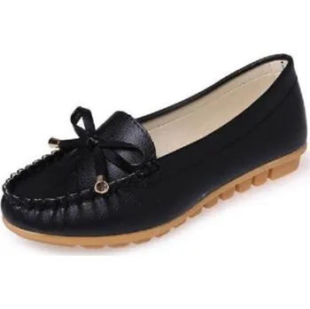 Dámské baleríny Dámské mokasíny s mašlí černá 40