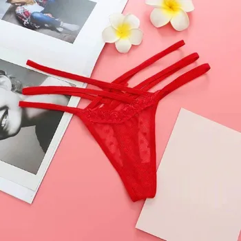 Kalhotky Dámské sexy spodní prádlo červená