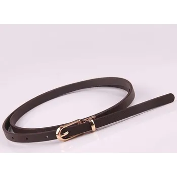 Opasek Dámský tenký pásek L31 tmavě hnědá