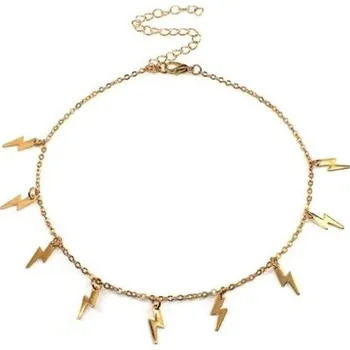 Náhrdelník Dámský náhrdelník s blesky zlatá