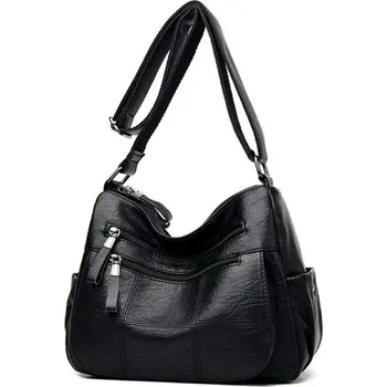 Kabelka Dámská kožená crossbody kabelka M711 černá