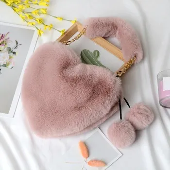 Kabelka Dámská kabelka z umělé kožešiny M765 5