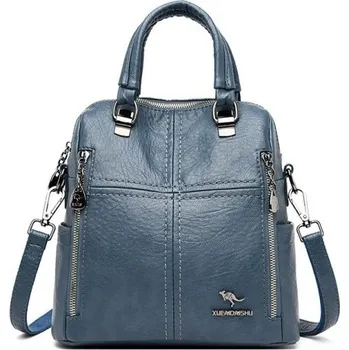 Sportovní batoh Dámský kožený batoh E819 modrá