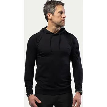 Pánská mikina Pánská lehká merino mikina Beyond Nordic - Onyx Black Velikost: S