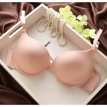 Podprsenka Dámská Push-up podprsenka se zapínáním vpředu růžová 80B