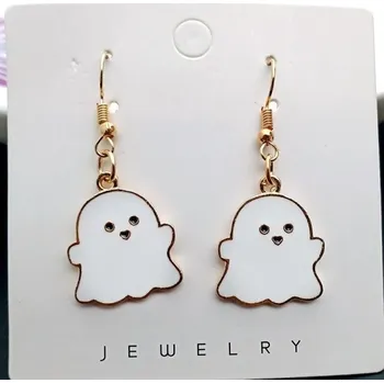 Náušnice Dámské visací náušnice duch bílá