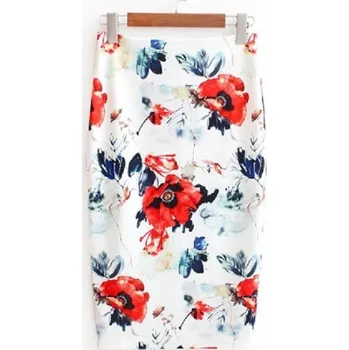 Dámská sukně Dámská stylová sukně s květinami J501 M 13