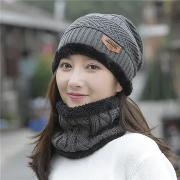 Šála Dámská čepice a nákrčník Megan šedá