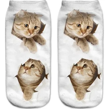 Dámské ponožky Dámské ponožky s 3D potiskem - Zvířátka 3