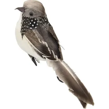 Dekorace ptáček C499 šedá