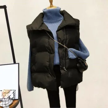 Dámská vesta Dámská prošívaná vesta P1429 černá S