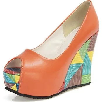 Dámské lodičky Dámské klínové lodičky Jane oranžová 35