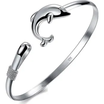 Náramek Dámský otevřený náramek delfín