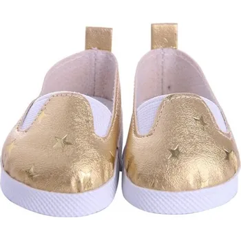 Doplněk pro panenku Boty pro panenku s hvězdičkami zlatá