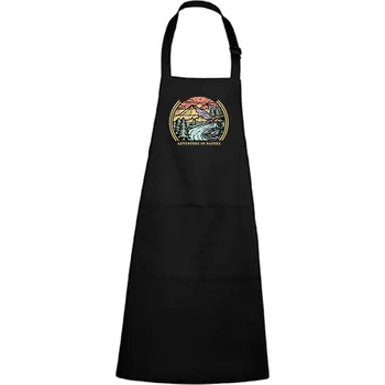 Kuchyňská zástěra DOBRÝ TRIKO Zástěra s potiskem Adventure in nature Barva: Černá