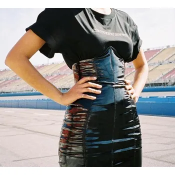 Dámská sukně Dámská sukně z umělé kůže černá M