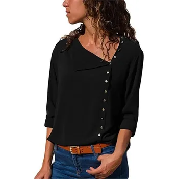 Dámská košile Dámská jednobarevná košile Lara černá XL