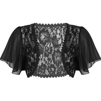 Dámské krajkové bolerko P1670 černá M