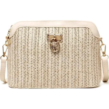 Kabelka Dámská slaměná kabelka M974 krémová