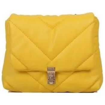 Kabelka Dámská kožená crossbody kabelka malá žlutá